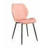 Стул ABEL велюр пыльно-розовый, каркас черный | Интернет магазин мебели и декора LifeDekor