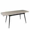 Стол керамический TEXAS  SAND MATT 120, каркас черный | Интернет магазин мебели и декора LifeDekor
