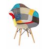 Стул мягкий Eames DAW пэчворк коричневый | Интернет магазин мебели и декора LifeDekor