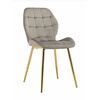 Стул LOLA велюр серый, каркас золото | Интернет магазин мебели и декора LifeDekor