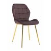 Стул LOLA велюр баклажан, каркас золото | Интернет магазин мебели и декора LifeDekor