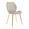 Стул ABEL велюр серый, каркас золото | Интернет магазин мебели и декора LifeDekor