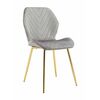 Стул ABEL велюр темно-серый, каркас золото | Интернет магазин мебели и декора LifeDekor
