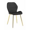 Стул SALLY велюр черный, каркас золото | Интернет магазин мебели и декора LifeDekor