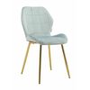 Стул SALLY велюр пыльно-голубой, каркас золото | Интернет магазин мебели и декора LifeDekor