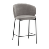 Стул полубарный Тисдейл букле серый | Интернет магазин мебели и декора LifeDekor