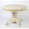 Стол обеденный круглый раздвижной Милорд-110 (ноги Азия/ слоновая кость 1013 + патина золото) | Интернет магазин мебели и декора LifeDekor