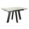 Стол DikLine SKM110 Керамика глянец Ostra Bianco (мрамор глянец белый)/подстолье черное | Интернет магазин мебели и декора LifeDekor