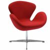 Кресло SWAN CHAIR красный кашемир, Цвет: Красный | Интернет магазин мебели и декора LifeDekor