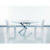 Стол BARONE (01.92) G093 хром/С150 э-бел. гл. стекло, L021алюм.вставка | Интернет магазин мебели и декора LifeDekor
