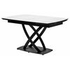 Стол FOGGIA 140 KL-99 Белый мрамор матовый, итальянская керамика/ черный каркас М-City | Интернет магазин мебели и декора LifeDekor