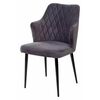 Стул HERMAN СЕРЫЙ #27, велюр / черный каркас М-City | Интернет магазин мебели и декора LifeDekor