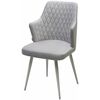 Стул HERMAN СВЕТЛО-СЕРЫЙ  BM-4, велюр / белый каркас М-City | Интернет магазин мебели и декора LifeDekor