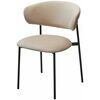Стул ЛЕОНАРДО H-06 Бежевый, велюр / черный каркас М-City | Интернет магазин мебели и декора LifeDekor