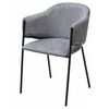 Стул ДИЛЛ, цвет RAIN 17 серый, велюр / черный каркас М-City | Интернет магазин мебели и декора LifeDekor
