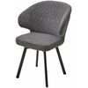 Стул ХИЛТОН 360 град., цвет B28 Темно-серый, велюр / черный каркас М-City | Интернет магазин мебели и декора LifeDekor