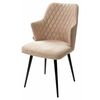 Стул HERMAN 360 град. БЕЖЕВЫЙ #5, велюр / черный каркас М-City | Интернет магазин мебели и декора LifeDekor