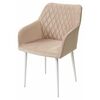 Стул BRANDY-X БЕЖЕВЫЙ #5/ белый каркас, велюр М-City | Интернет магазин мебели и декора LifeDekor
