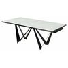 Стол RIETI 200 KL-99 Белый мрамор матовый, итальянская керамика / черный каркас М-City | Интернет магазин мебели и декора LifeDekor
