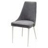Стул NEPAL-P СЕРЫЙ #27, велюр/ белый каркас М-City | Интернет магазин мебели и декора LifeDekor