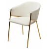 Стул DILL MOMO-01 молочный, велюр "беспальчиковый"/ золотой каркас М-City | Интернет магазин мебели и декора LifeDekor