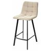 Полубарный стул CHILLI-QB SQUARE бежевый #5, велюр / черный каркас (H=66cm) М-City | Интернет магазин мебели и декора LifeDekor