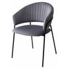 Стул ГЕММА, цвет H-14 Серый, велюр / черный каркас М-City | Интернет магазин мебели и декора LifeDekor