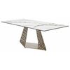 Стол ENNA 220 KL-188 Контрастный мрамор матовый, итальянская керамика/ каркас цвета шампань М-City | Интернет магазин мебели и декора LifeDekor