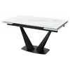 Стол Ниагара 140 БЕЛЫЙ МРАМОР, стекло / ЧЕРНЫЙ, М-City | Интернет магазин мебели и декора LifeDekor