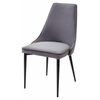 Стул NEPAL-P СЕРЫЙ #27, велюр/ черный каркас М-City | Интернет магазин мебели и декора LifeDekor