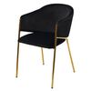 Стул DILL MOMO-47 черный, велюр "беспальчиковый"/ золотой каркас М-City | Интернет магазин мебели и декора LifeDekor
