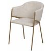 Стул ДИЛЛ, цвет RAIN 8 слоновая кость, велюр / шампань каркас М-City | Интернет магазин мебели и декора LifeDekor