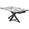 Стол VICENZA 180 раскладной GLOSS BULGARI WHITE, керамика / Черный, ®DISAUR | Интернет магазин мебели и декора LifeDekor