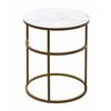 Журнальный столик Френсис Белый мрамор, стекло/ золотой каркас M-city | Интернет магазин мебели и декора LifeDekor