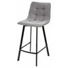 Полубарный стул CHILLI-QB SQUARE светло-серый #26, велюр / черный каркас (H=66cm) М-City | Интернет магазин мебели и декора LifeDekor