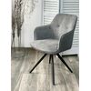 Стул НОРМАН 360 град., цвет BELLA-13/CYPRUS-10 серый, шенилл/замша / черный каркас М-City | Интернет магазин мебели и декора LifeDekor