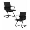 Набор 2 шт Офисное кресло для посетителей DOBRIN CODY BLACK, чёрный, Вариант: чёрный | Интернет магазин мебели и декора LifeDekor