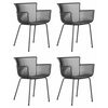 Набор 4 шт Стул обеденный DOBRIN ROSS, темно-серый (GR-04) без подушки, Вариант: темно-серый (GR-04) без подушки | Интернет магазин мебели и декора LifeDekor