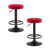 Набор 2 шт Табурет барный DOBRIN BRUNO BLACK, бордо велюр (MJ9-43), Вариант: бордо велюр (MJ9-43) | Интернет магазин мебели и декора LifeDekor