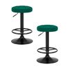 Набор 2 шт Табурет барный DOBRIN BRUNO BLACK, зеленый велюр (MJ9-88), Вариант: зеленый велюр (MJ9-88) | Интернет магазин мебели и декора LifeDekor
