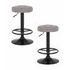 Набор 2 шт Табурет барный DOBRIN BRUNO BLACK, серый велюр (MJ9-75), Вариант: серый велюр (MJ9-75) | Интернет магазин мебели и декора LifeDekor
