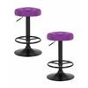 Набор 2 шт Табурет барный DOBRIN BRUNO BLACK, фиолет велюр (MJ9-58), Вариант: фиолет велюр (MJ9-58) | Интернет магазин мебели и декора LifeDekor