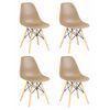 Набор 4 шт Стул обеденный DOBRIN DSW, ножки светлый бук, цвет бежевый (GR-03), Вариант: ножки светлый бук, цвет бежевый (GR-03) | Интернет магазин мебели и декора LifeDekor