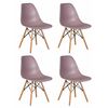 Набор 4 шт Стул обеденный DOBRIN DSW, ножки светлый бук, цвет сиреневый (P-04), Вариант: ножки светлый бук, цвет сиреневый (P-04) | Интернет магазин мебели и декора LifeDekor