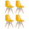 Набор 4 шт Стул обеденный DOBRIN DSW, ножки светлый бук, цвет горчичный (Y-03), Вариант: ножки светлый бук, цвет горчичный (Y-03) | Интернет магазин мебели и декора LifeDekor