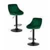 Набор 2 шт Стул барный DOBRIN LOGAN BLACK, зеленый велюр (MJ9-88), Вариант: зеленый велюр (MJ9-88) | Интернет магазин мебели и декора LifeDekor