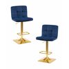 Набор 2 шт Стул барный DOBRIN GOLDIE, синий велюр (MJ9-117), Вариант: синий велюр (MJ9-117) | Интернет магазин мебели и декора LifeDekor