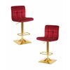 Набор 2 шт Стул барный DOBRIN GOLDIE, бордовый велюр (MJ9-43), Вариант: бордовый велюр (MJ9-43) | Интернет магазин мебели и декора LifeDekor
