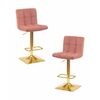 Набор 2 шт Стул барный DOBRIN GOLDIE, пудрово-розовый велюр (MJ9-32), Вариант: пудрово-розовый велюр (MJ9-32) | Интернет магазин мебели и декора LifeDekor