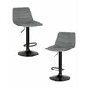 Набор 2 шт Стул барный DOBRIN TAILOR BLACK, серый велюр (MJ9-75), Вариант: серый велюр (MJ9-75) | Интернет магазин мебели и декора LifeDekor